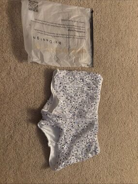 White Sequin Bandeau Top